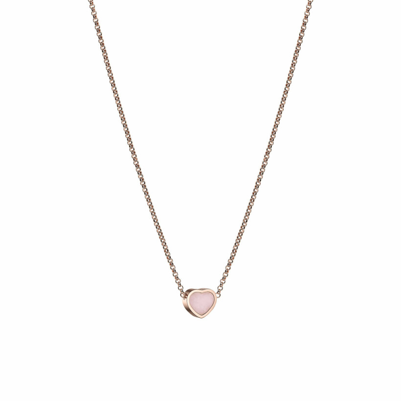 Collier Chopard My Happy Hearts en or rose éthique et opale rose