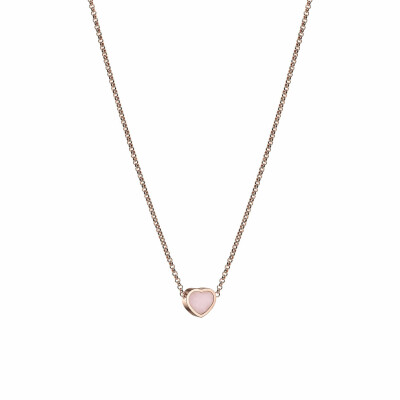 Collier Chopard My Happy Hearts en or rose éthique et opale rose