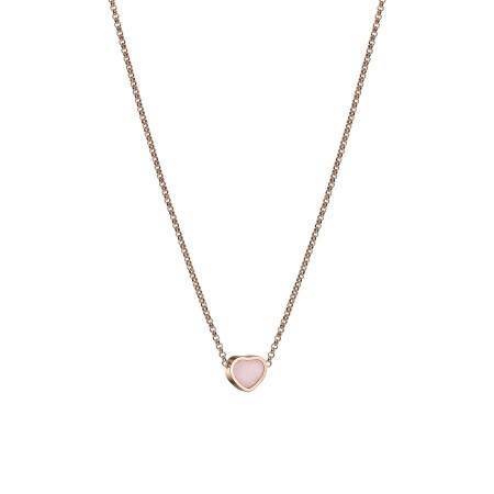 Collier Chopard My Happy Hearts en or rose éthique et opale rose