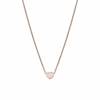 Collier Chopard My Happy Hearts en or rose éthique et opale rose