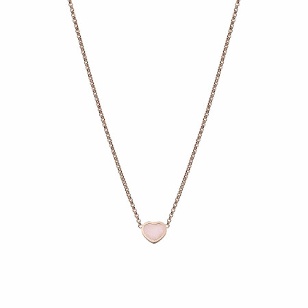 Collier Chopard My Happy Hearts en or rose éthique et opale rose