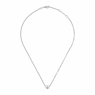 Collier Chopard My Happy Hearts en or blanc et diamant