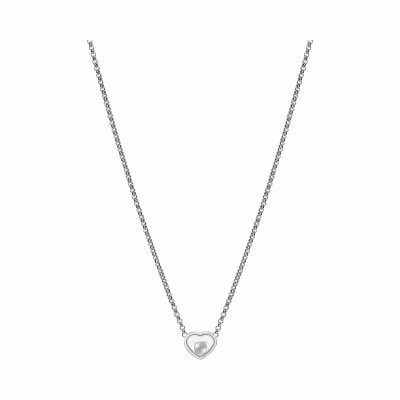 Collier Chopard My Happy Hearts en or blanc et diamant