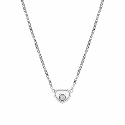 Collier Chopard My Happy Hearts en or blanc et diamant