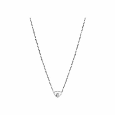 Collier Chopard My Happy Hearts en or blanc et diamant