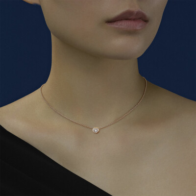 Chopard My Happy Hearts necklace, rose gold and diamond