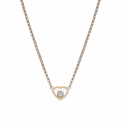 Chopard My Happy Hearts necklace, rose gold and diamond