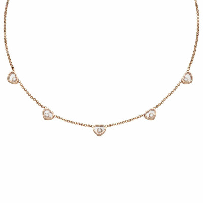 Collier Chopard My Happy Hearts en or rose et diamants