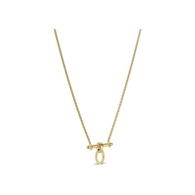 Collier Arthus Bertrand Trapèze  petit modèle anneau ouvrant en or jaune poli brillant