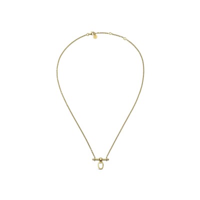 Collier Arthus Bertrand Trapèze  petit modèle anneau ouvrant en or jaune poli brillant