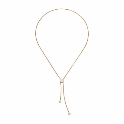 Collier Chopard Happy Hearts en or rose, diamants et nacre