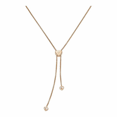 Collier Chopard Happy Hearts en or rose, diamants et nacre