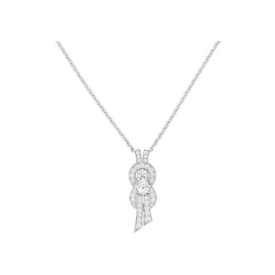 Collier FRED Chance Infinie, moyen modèle, en or blanc et diamants