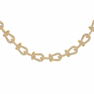 Collier FRED Force 10 MM en or jaune et diamants