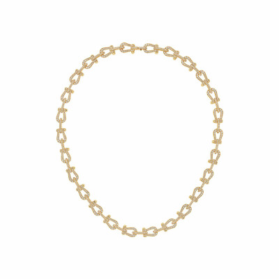 Collier FRED Force 10 MM en or jaune et diamants