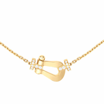 Collier FRED Force 10 Grand Modèle en or jaune et diamants 42cm