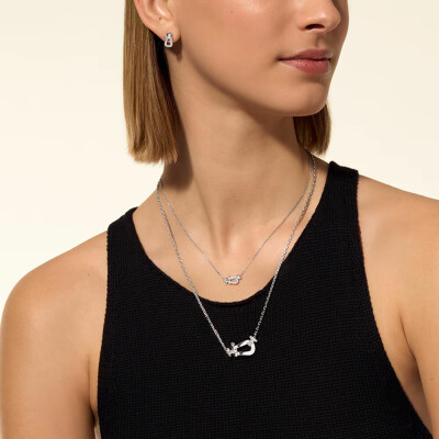 Collier FRED Force 10 Grand Modèle en or blanc et diamants (50cm)