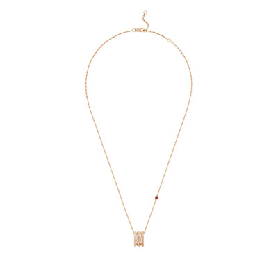 Collier FRED Force 10 Rise en or rose et diamants et rubis