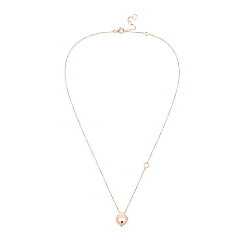 FRED Pretty Woman XS necklace, rose gold and ruby