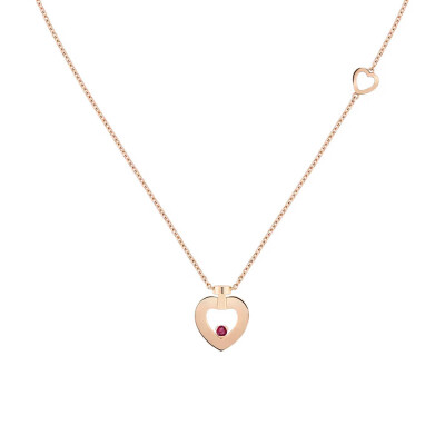 FRED Pretty Woman XS necklace, rose gold and ruby