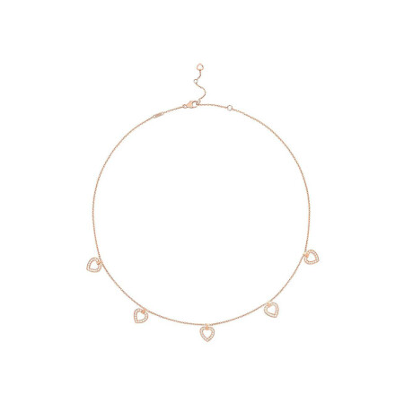 FRED Pretty Woman Multihearts necklace, rose gold and diamonds