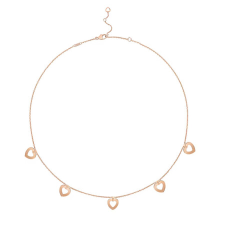 FRED Pretty Woman Multihearts necklace, rose gold and diamonds