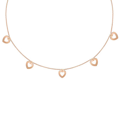 Collier FRED Pretty Woman Multihearts en or rose et diamants