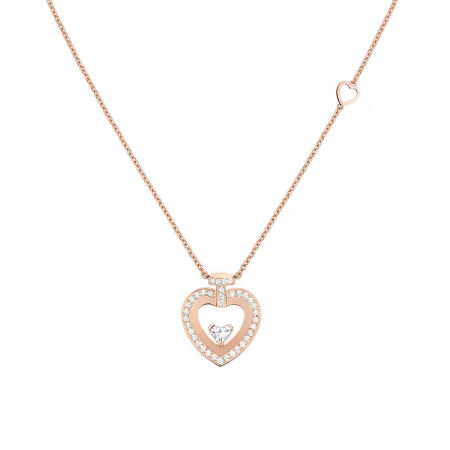 FRED Pretty Woman M necklace, rose gold set with diamond pave