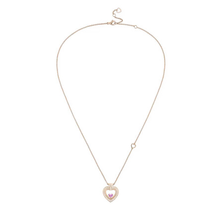 Collier Fred Pretty Woman MM en or rose, saphir et pavé de diamants