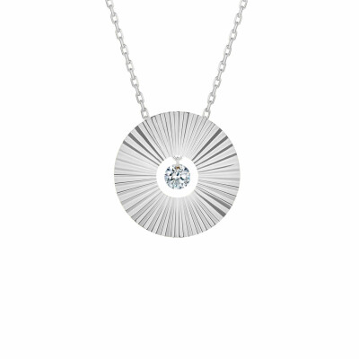 Collier La Brune & La Blonde "Mini Lune" en or blanc et diamants