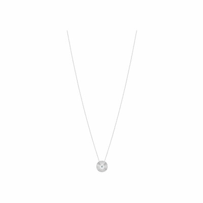 Collier La Brune & La Blonde "Mini Lune" en or blanc et diamants