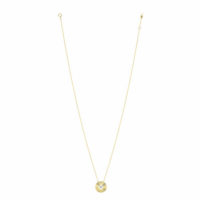 Collier La Brune & La Blonde "Mini Lune" en or jaune et diamants