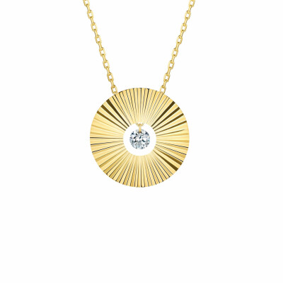 Collier La Brune & La Blonde "Mini Lune" en or jaune et diamants