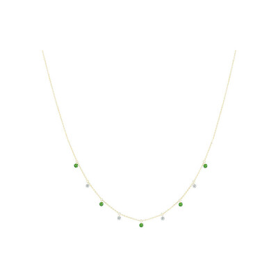 Collier La Brune & La Blonde Confetti Mini-Rivière en or jaune, tsavorites et diamants