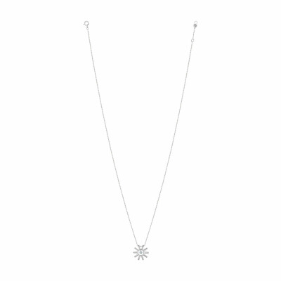 Collier La Brune & La Blonde "Mini Soleil" en or blanc et diamants