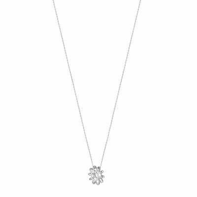 Collier La Brune & La Blonde "Mini Soleil" en or blanc et diamants