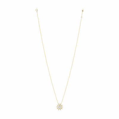 Collier La Brune & La Blonde "Mini Soleil" en or jaune et diamants