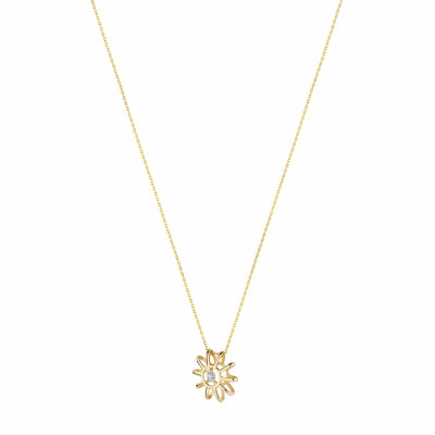 Collier La Brune & La Blonde "Mini Soleil" en or jaune et diamants