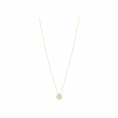 Collier La Brune & La Blonde "Mini Soleil" en or jaune et diamants