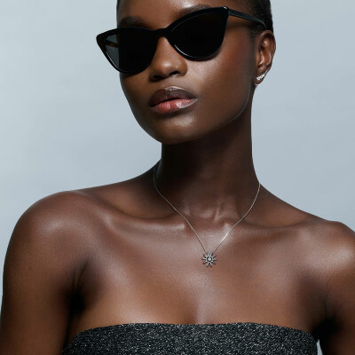 Collier La Brune & La Blonde "Plein Soleil" en or blanc et diamants
