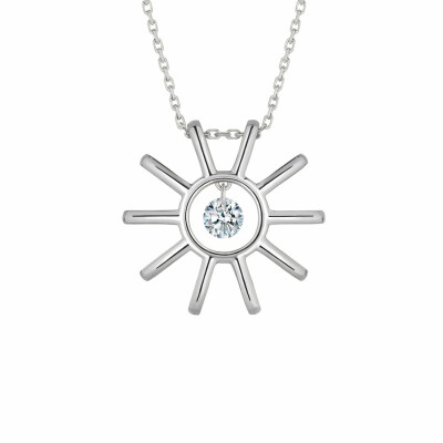 Collier La Brune & La Blonde "Plein Soleil" en or blanc et diamants