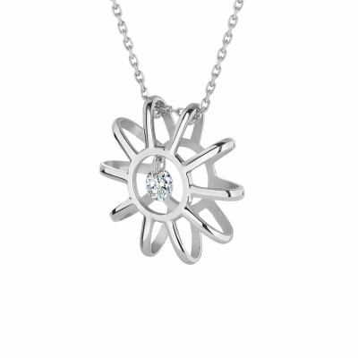 Collier La Brune & La Blonde "Plein Soleil" en or blanc et diamants
