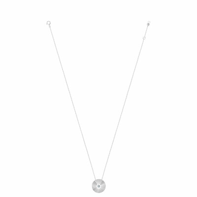 Collier La Brune & La Blonde "Pleine Lune" en or blanc et diamants