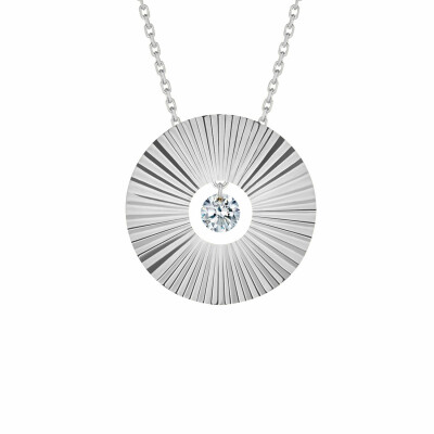 Collier La Brune & La Blonde "Pleine Lune" en or blanc et diamants