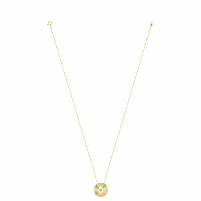 Collier La Brune & La Blonde "Pleine Lune" en or jaune et diamants