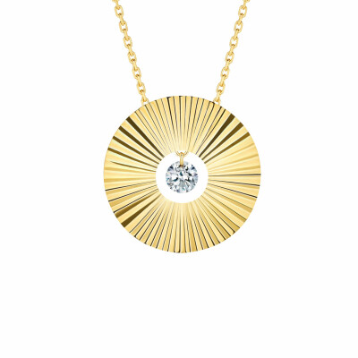 Collier La Brune & La Blonde "Pleine Lune" en or jaune et diamants