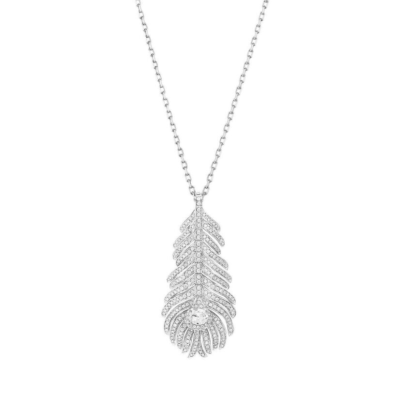 Collier Boucheron Plume de Paon, moyen modèle, pavé de diamants sur or blanc