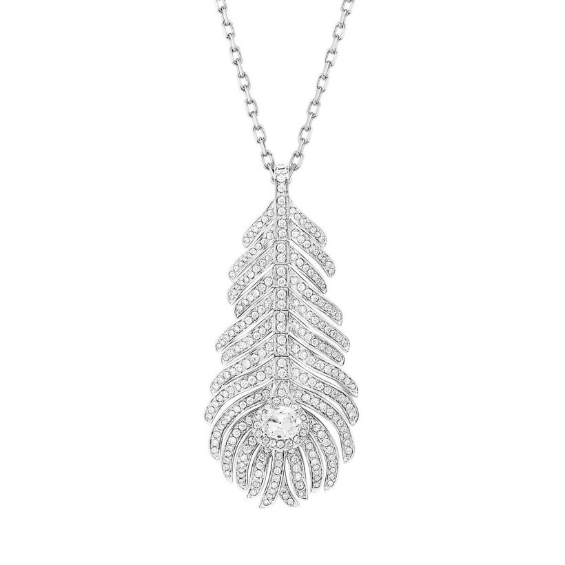 Collier Boucheron Plume de Paon, moyen modèle, pavé de diamants sur or blanc