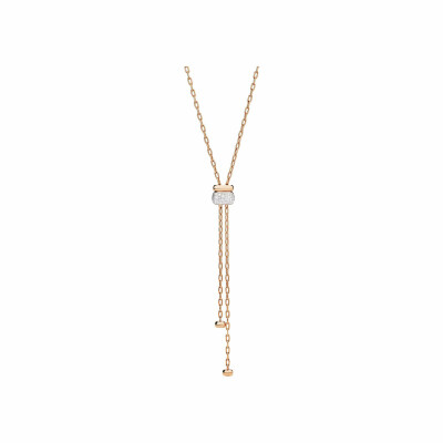 Collier Pomellato Iconica en or rose, or blanc et diamants