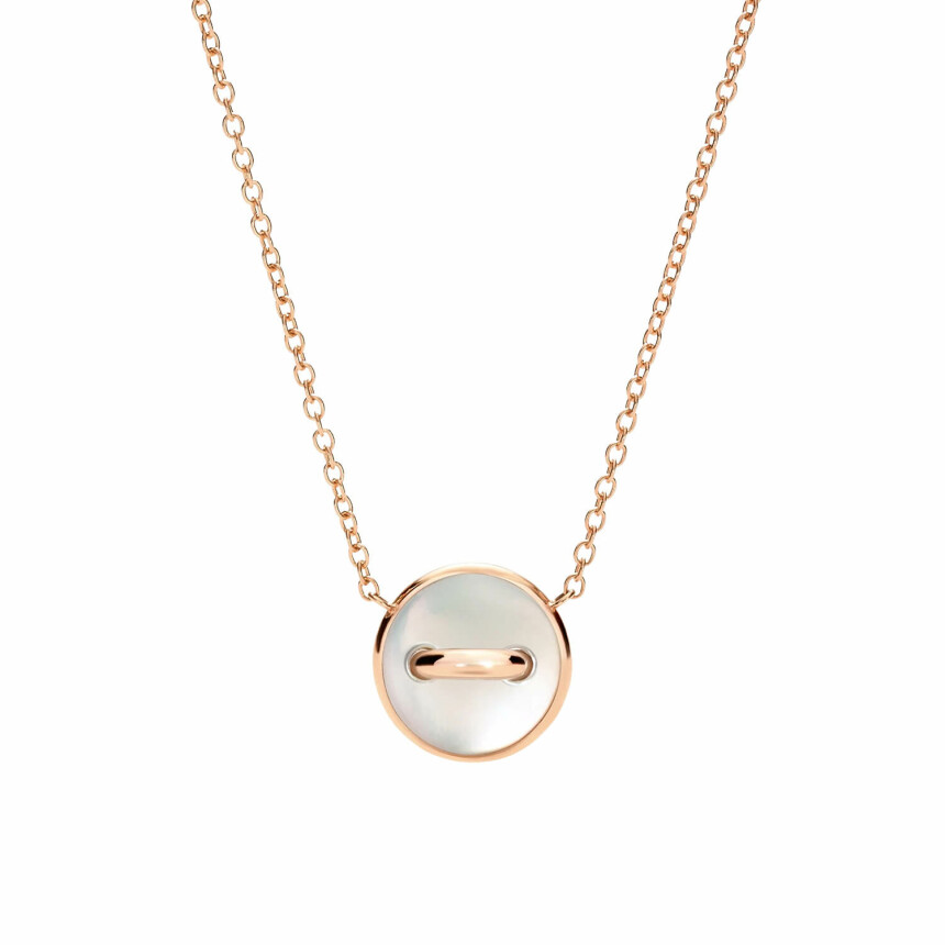 Pomellato Pom Pom Dot necklace, rose gold with mother of pearl, onyx and diamonds